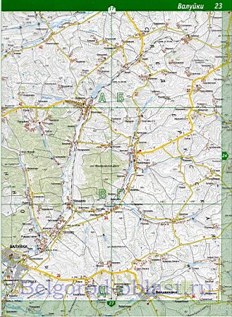 Алексеевский район, карта